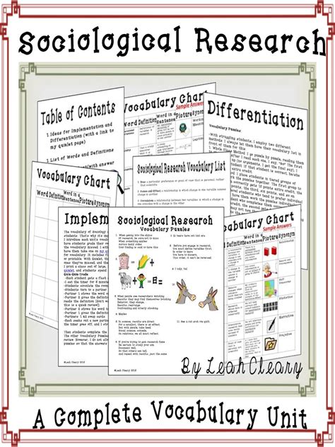 The Vocabulary Of Sociology Can Be Daunting For High School Students