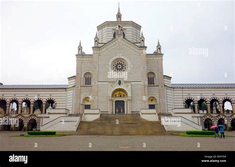 Main Mausoleum Building At The Cimitero Monumentale In Milan Italy