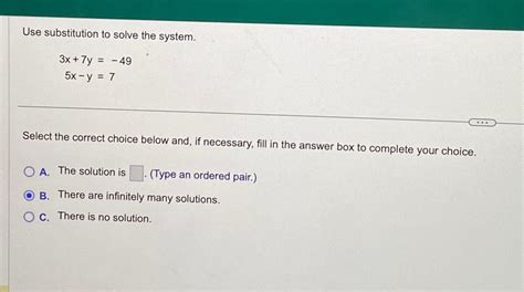 Solved Use Substitution To Solve The