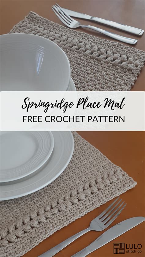 Easy Free Crochet Placemat Pattern Artofit