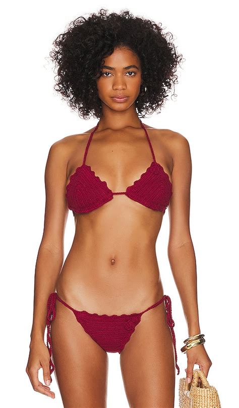 Frankies Bikinis Chloe Bikini Top In Ruby REVOLVE