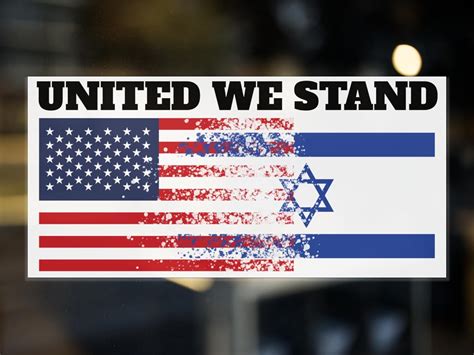 Amazon United We Stand Usa Stands With Israel Flag Sticker