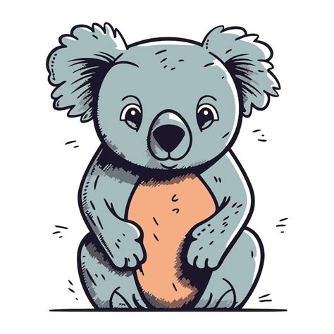 Cute Koala Hand Drawn Vector Illustration In Cartoon Style Premium Ai Generated Vector