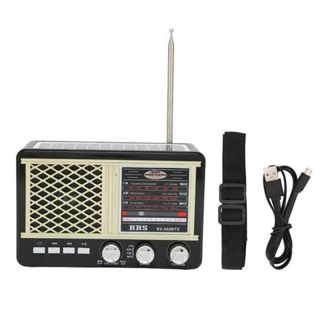 Fdit Radio Manivelle D Urgence Radio Multibande Solaire Portable Rs