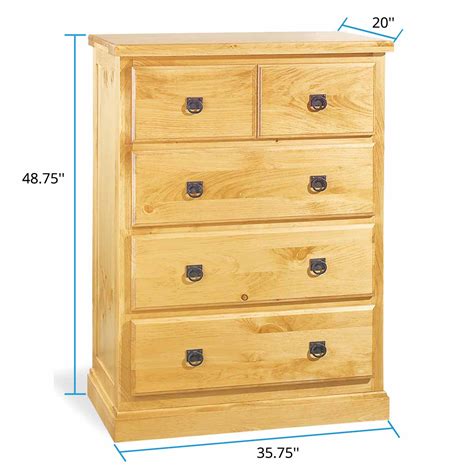 Dresser Unfinished Pine Stafford Four Drawer Chest Kit