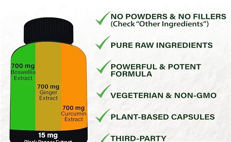 Amazon Boswellia Curcumin Ginger Extracts Supplement Strong 95