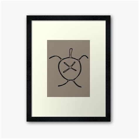 Taino Turtle Symbol Puerto Rico Framed Art Print By Solunagua