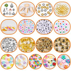 HONGTEYA 12600 Pcs Clay Beads For Bracelet Making Kit 72 Colors Flat