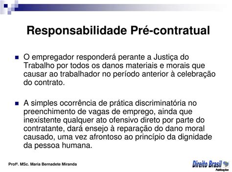 Contrato Individual de Trabalho Profª MSc Maria Bernadete Miranda