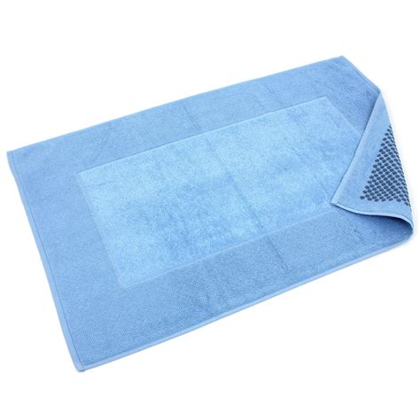 Tapis De Bain Antid Rapant X Velours Prestige Bleu Ciel Linnea