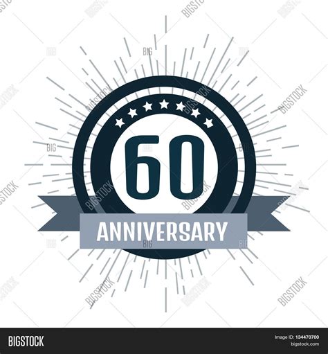 Anniversary Logo 60th Vector And Photo Free Trial Bigstock