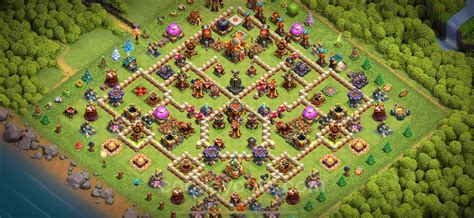 Melhor Layout De Defesa CV16 Link Anti Tudo COC Clash Of Clans