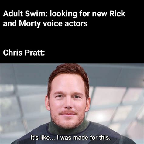 I turned myself into Chris Pratt Morty! : r/memes