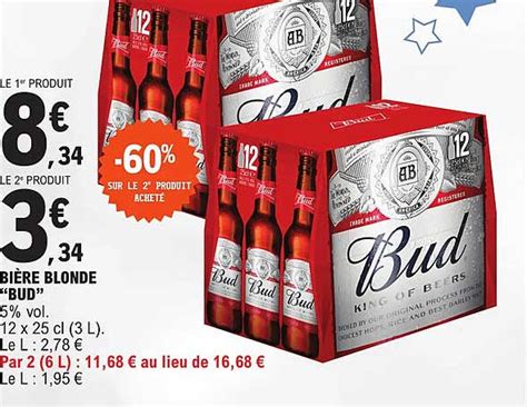 Promo Biere Blonde Bud Chez E Leclerc Icatalogue Fr