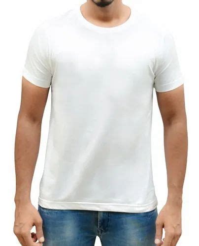 Cotton Plain Mens Round Neck White Colour T Shirt At Rs 176 In Tiruppur