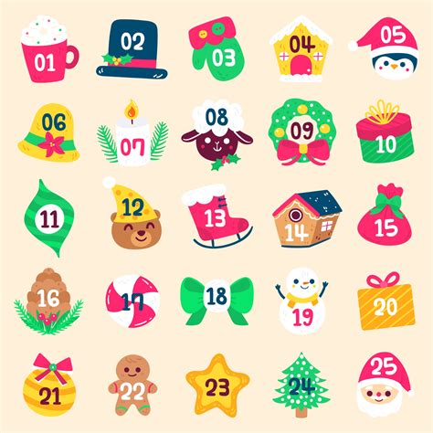 Christmas Numbers 1 To 31 13 Free PDF Printables Printablee