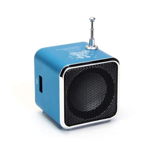 Мини портативная MP3 колонка от USB FM TD-V26 Blue