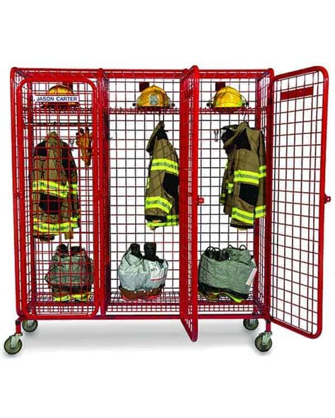 Standard Mobile And Free Standing Lockers Firefighter Lockers Geargrid