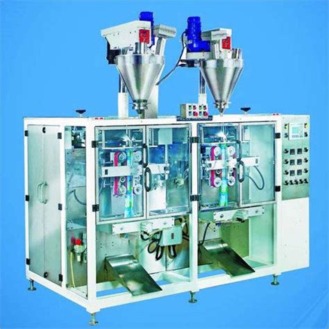 Servo Auger Filler Twin Head Collar Type Powder Packaging Machine