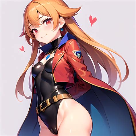 1girl Mature Belt Blush Breasts Cameltoe Gem Heart Highres Hyper Blossom Jacket Jewelry Leotard