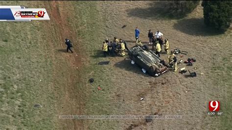 Authorities Respond To Rollover Crash In NW OKC