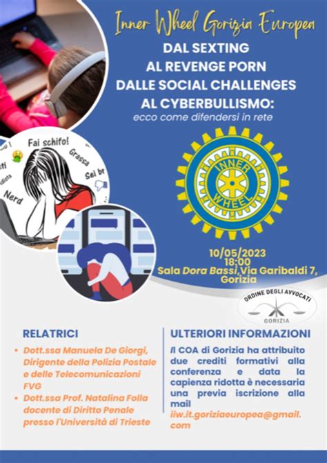 CONFERENZA DAL SEXTING AL REVENGE PORN DALLE SOCIAL CHALLENGES AL CYBERBULLISMO ECCO COME