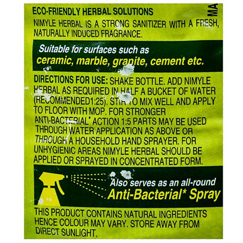 Buy Nimyle Herbal Anti Bacterial Floor Cleaner Neem L In Wholesale