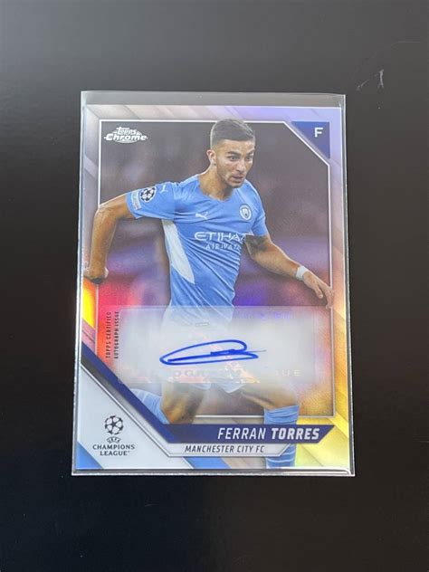 Yahoo Ferran Torres Topps Chrome Uefa Champi