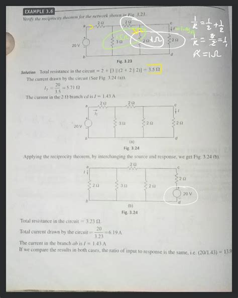 Example 3 6verify The Reciprocity Theorem For The Network Shown In Fig