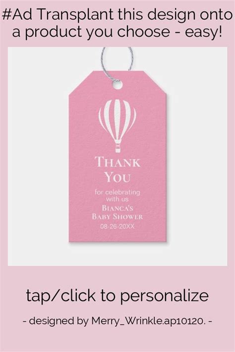 Hot Air Balloon Favor Tags Zazzle