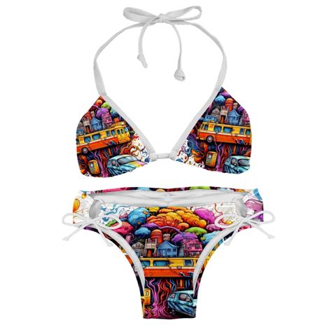 Mind Car One Piece Swimsuit Bikini Set Detachable Sponge Adjustable