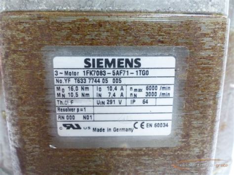 Siemens rotor for 1FK7083 5AF71 1TG0 motor SN YFT633774405005 in ...