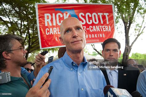 Governor Rick Scott Joined By Senator Marco Rubio In Early Vote Rally News Photo Getty Images