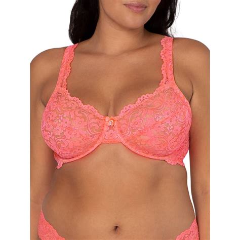 Smart And Sexy Womens Plus Size Signature Lace Unlined Underwire Bra