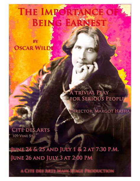 The Importance Of Being Earnest By Oscar Wilde Cite Des Arts