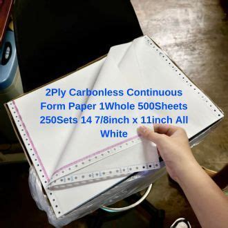 Ply Carbonless Continuous Computer Form Gsm Sheets X