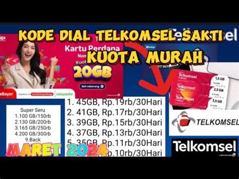 Baru Cara Daftar Internet Telkomsel Murah Kode Dial Kuota