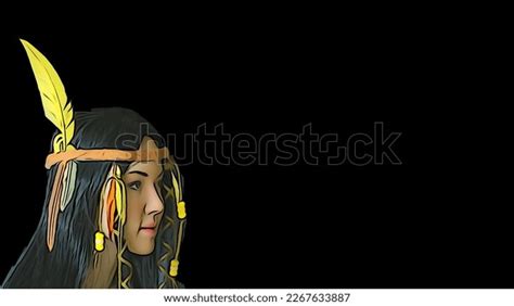 Native American Indian Shaman Portrait Head Stock Illustration 2267633887 | Shutterstock