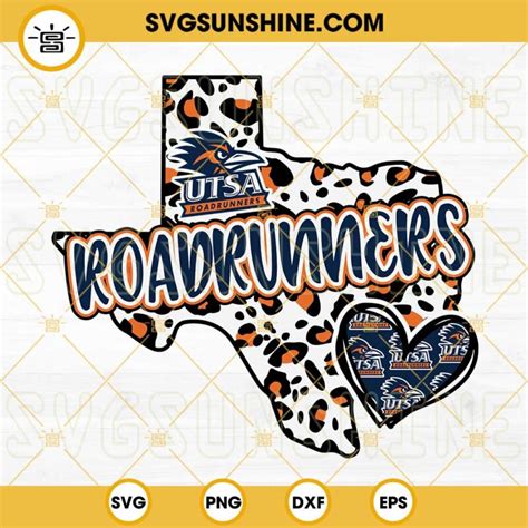 Utsa Roadrunners Texas Svg Png Dxf Eps Cut Files For Cricut Silhouette