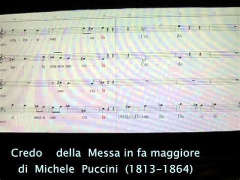 Credo Messa Di Michele Puccini 1813 1864 YouTube