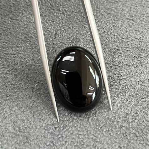 Natural Black Onyx Oval Cabochon Loose Natural Gemstone Etsy