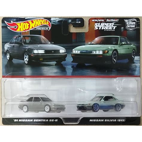 Hot Wheels Premium Car Culture Pack Nissan Hw Twin Sentra Se R Silvia S Shopee Malaysia