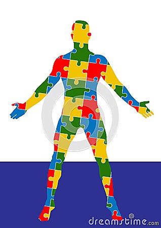 Puzzle Human Body Man Silhouette Royalty Free Stock Image