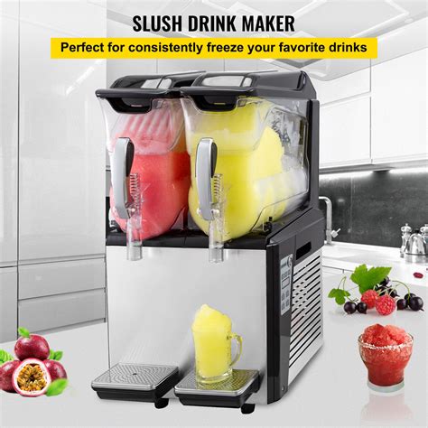 Vevor Slush Machine L Commercial Frozen Drink Machine Slush Maker X