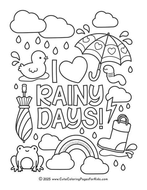 Rainy Day Colouring Pages Springtime Rainy Day Clothing Design