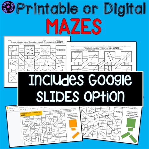 Transversals Of Parallel Lines Angle Relationships Worksheet