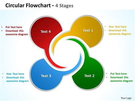 circular flowchart 4 stages powerpoint templates graphics slides 0712 | Presentation PowerPoint ...