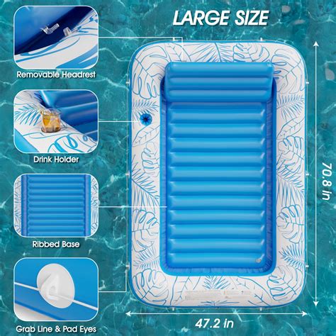 Buy Inflatable Tanning Pool Lounger Float Jasonwell 4 In 1 Sun Tan