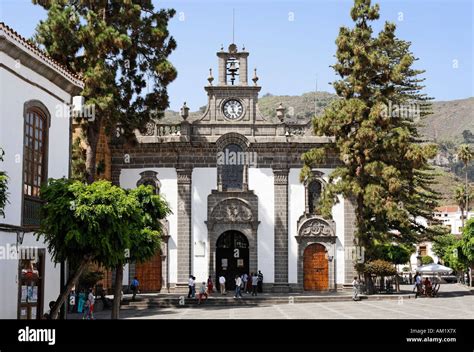 Teror Basilica De Nuestra Senora Del Pino Gran Canaria Spain Stock