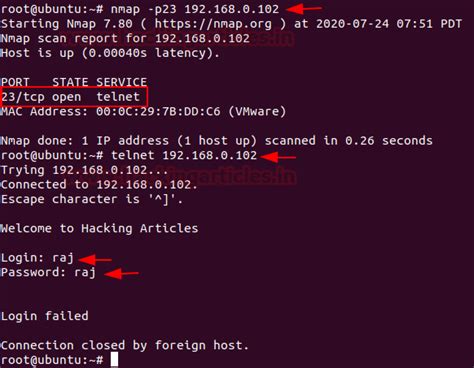 Penetration Testing On Telnet Port 23 Hacking Articles